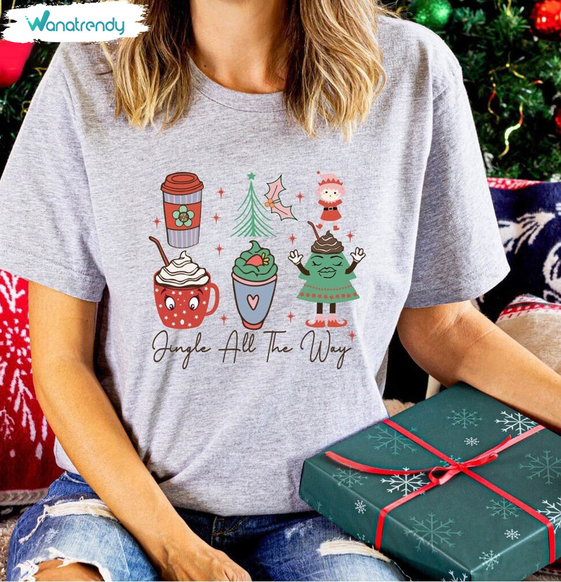 Jingle All The Way Shirt, Vintage Christmas Long Sleeve Unisex T Shirt