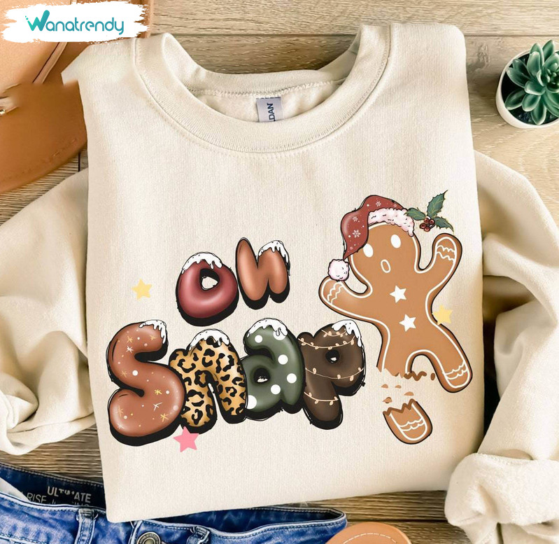 Oh Snap Gingerbread Man Shirt, Funny Christmas Crewneck Sweatshirt Sweater