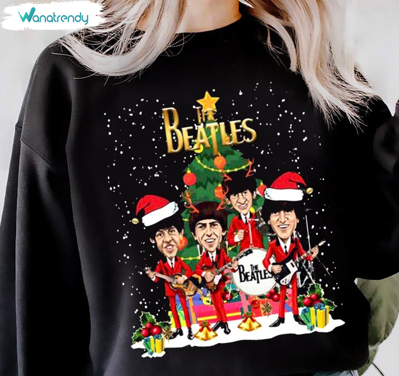 Christmas The Beatles Shirt, The Beatles Christmas Short Sleeve Long Sleeve