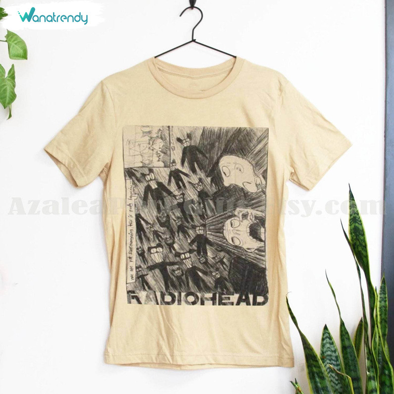 Hip Hop Radiohead Shirt, Music Album Hoodie Short Sleeve