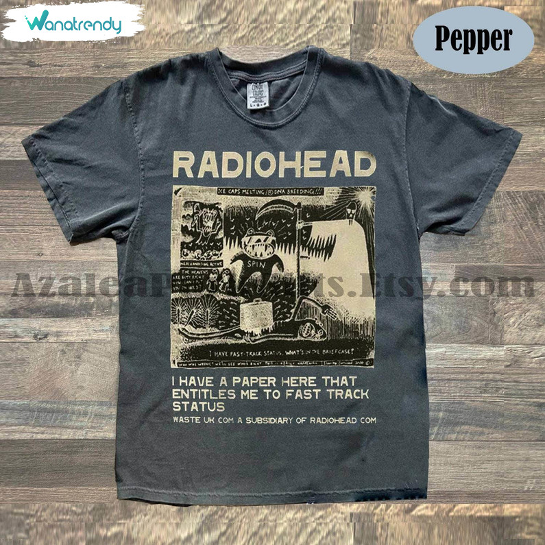 Vintage Radiohead Shirt, Retro Concert Unisex Hoodie Long Sleeve
