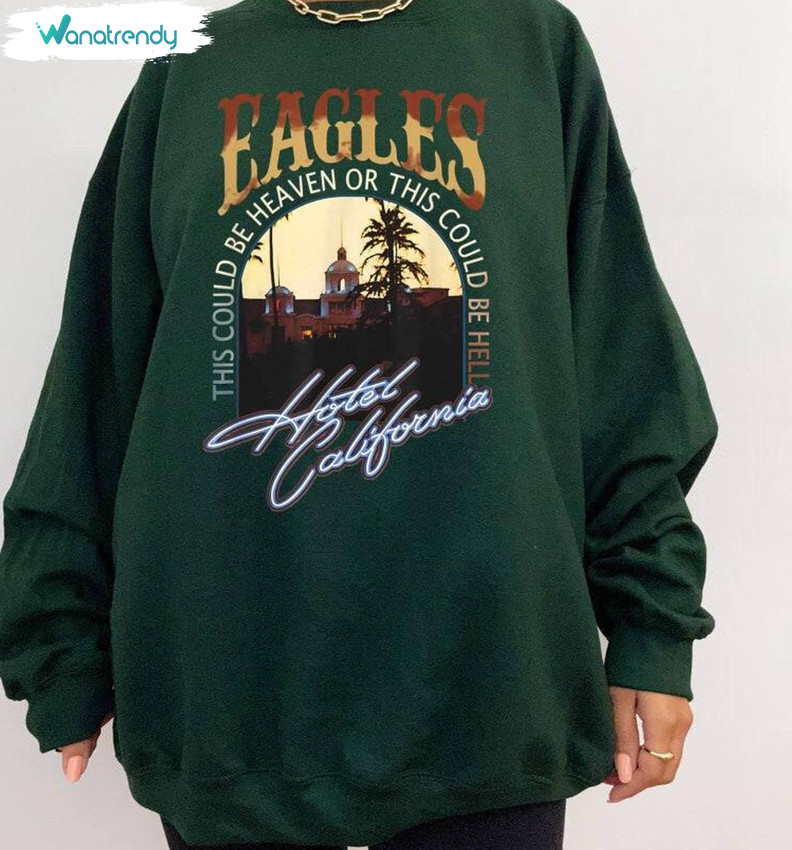 The Eagles Band Shirt, Vintage Hotel California Sweater Tee Tops