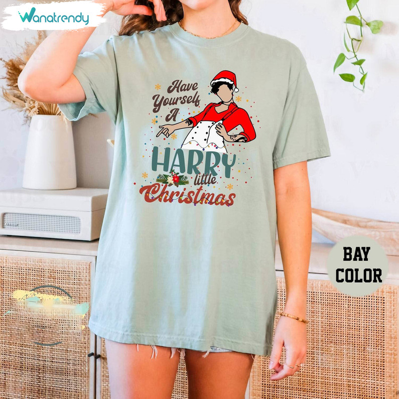 Have Yourself A Harry Little Christmas Shirt, Comfort Merry Christmas Short Sleeve Tee Tops