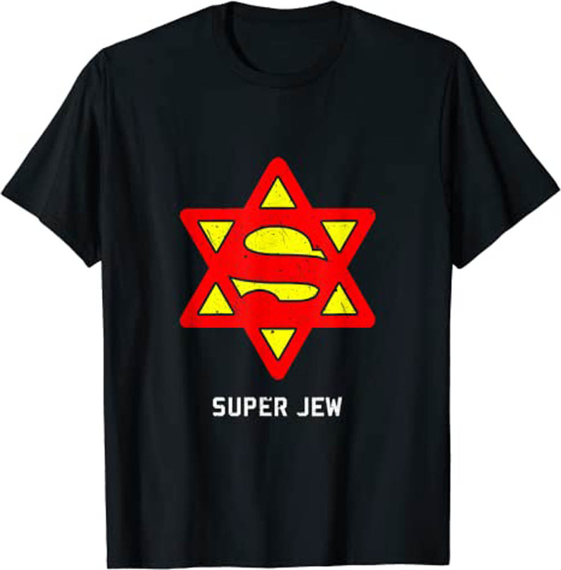Super Jew Distress Vintage Star David Shirt