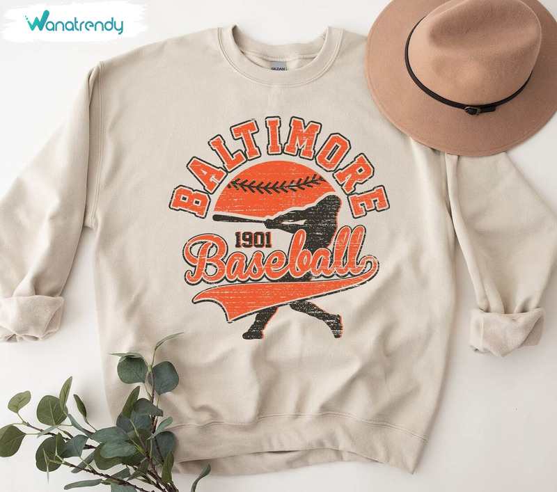 Baltimore Orioles Shirt, Oriole Baseball Crewneck Sweatshirt Sweater