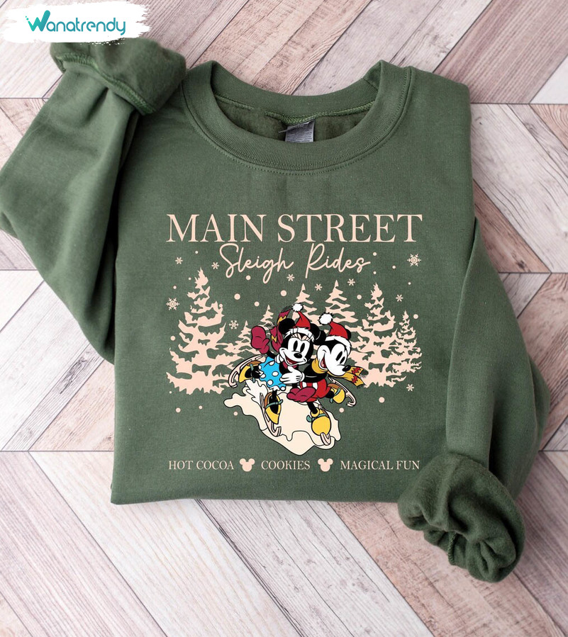 Retro Mickey Minnie Main Street Shirt, Christmas Vacation Unisex Hoodie Sweater