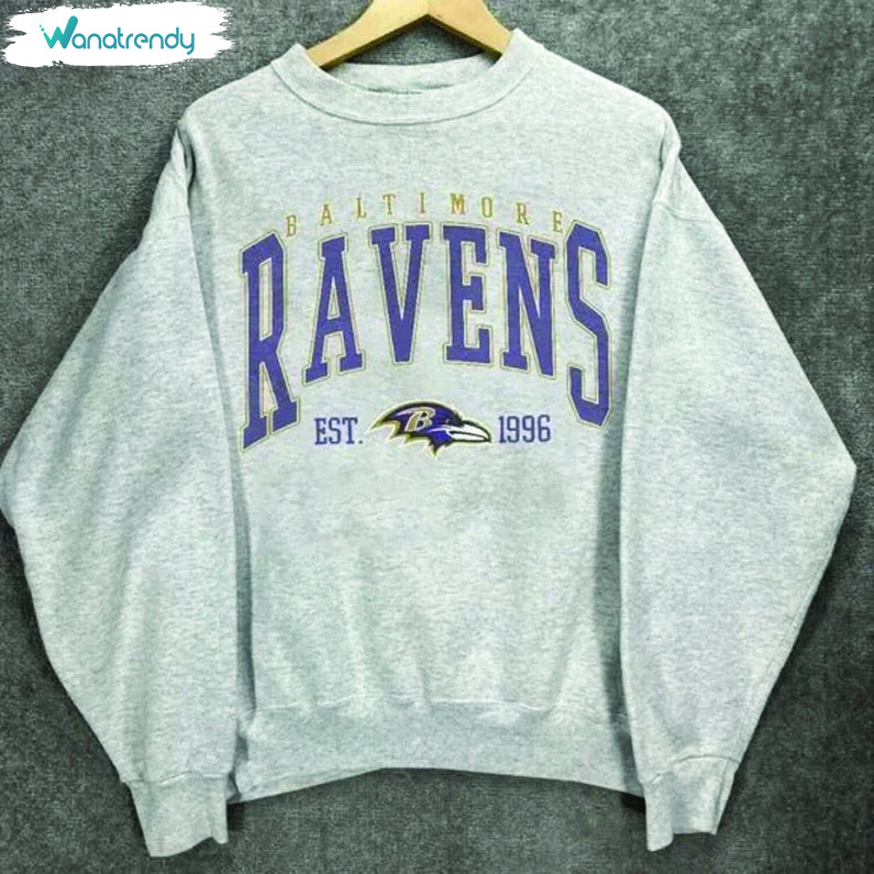 Baltimore Ravens Shirt, Vintage Ravens Football Long Sleeve T-Shirt