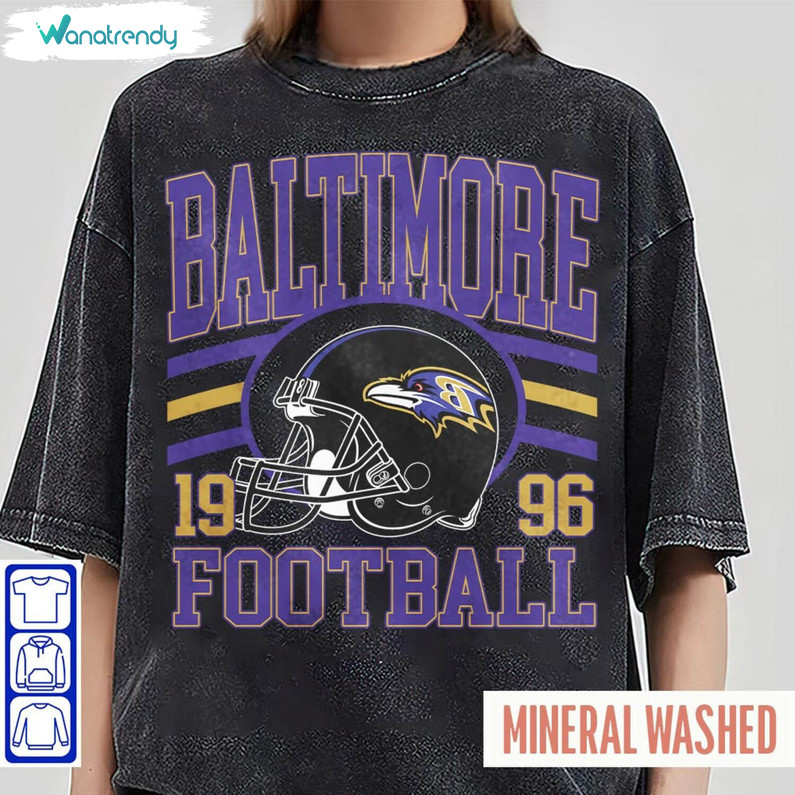 Baltimore Ravens Shirt, Baltimore Football Tee Tops Short Sleeve
