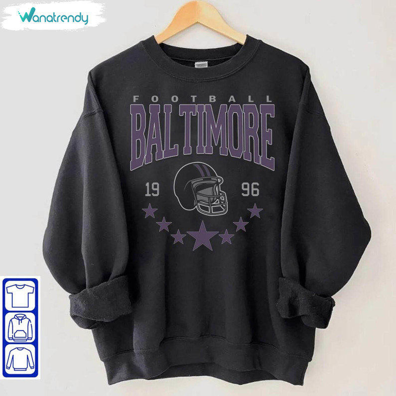Baltimore Ravens Shirt, Football Trendy Unisex Hoodie Crewneck Sweatshirt