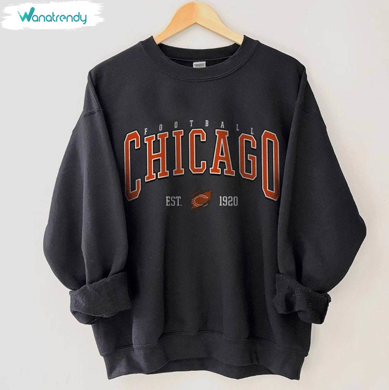 Chicago Bears Shirt, Chicago Football Tee Tops Short Sleeve