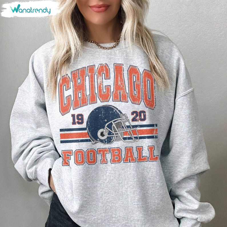 Chicago Bears Vintage Shirt, Trendy Football Long Sleeve Short Sleeve