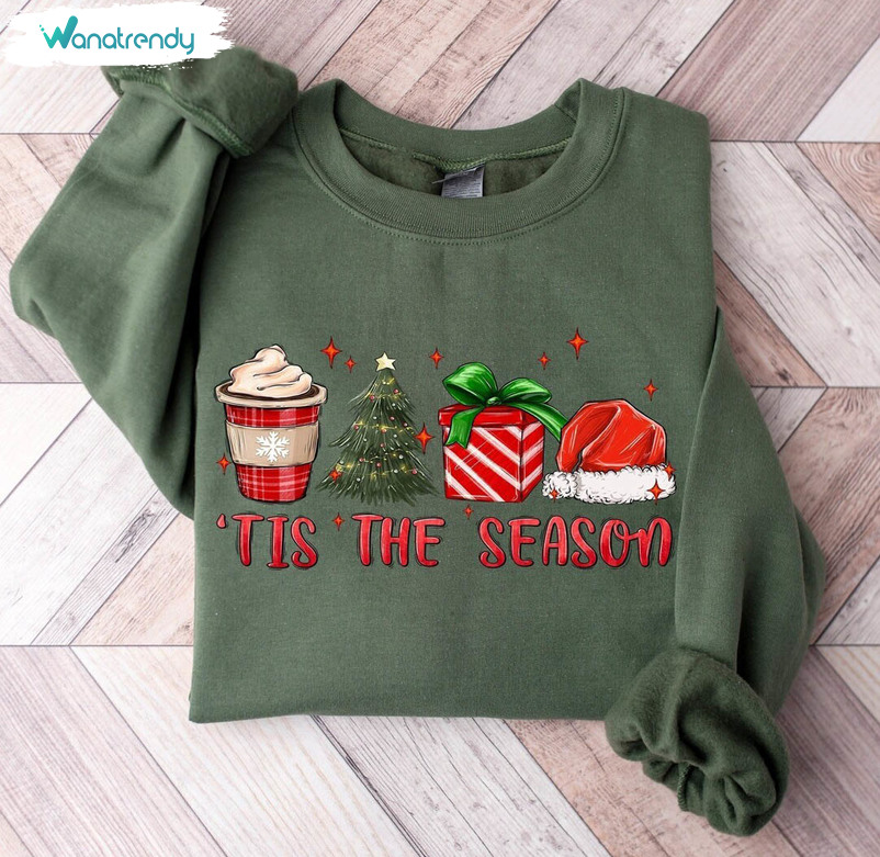 Tis The Season Funny Shirt, Merry Christmas Sweater Long Sleeve