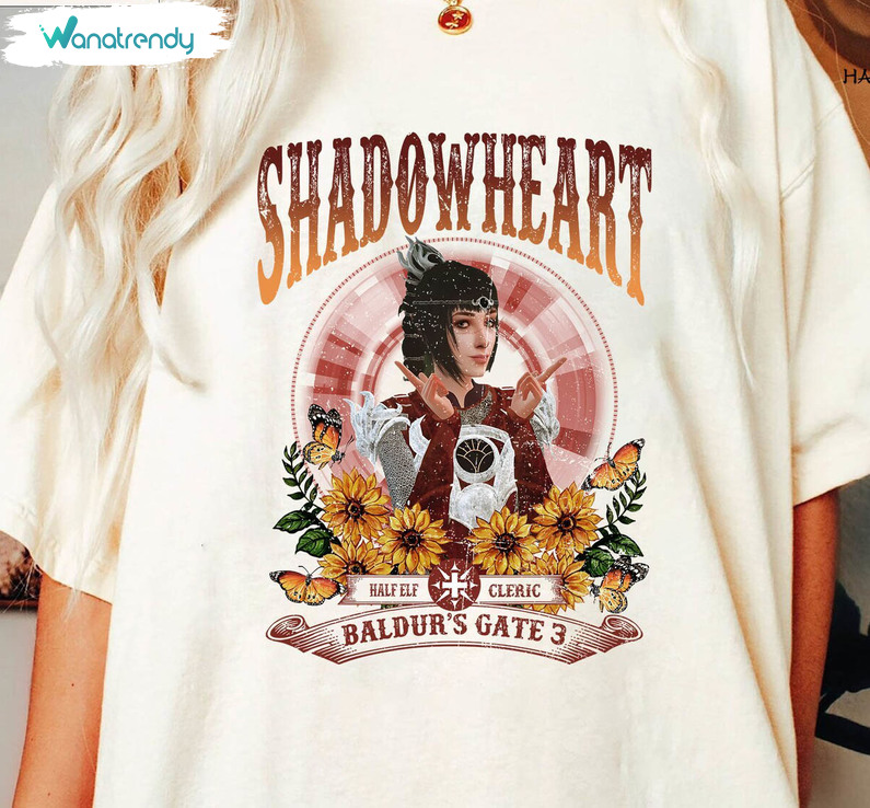 Shadowheart Retro Shirt, Comfort Video Games Crewneck Sweatshirt Tee Tops