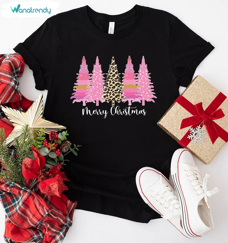 Merry Christmas Tree Shirt, Christmas Cute Crewneck Sweatshirt Tee Tops