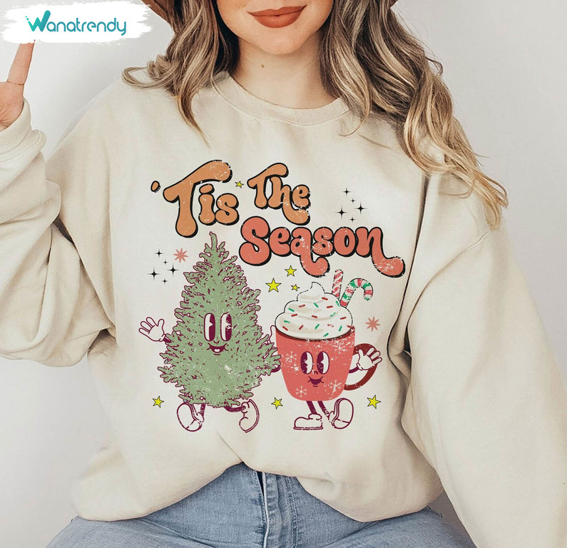 Tis The Season Christmas Shirt, Christmas Holiday Cute Unisex Hoodie Sweater