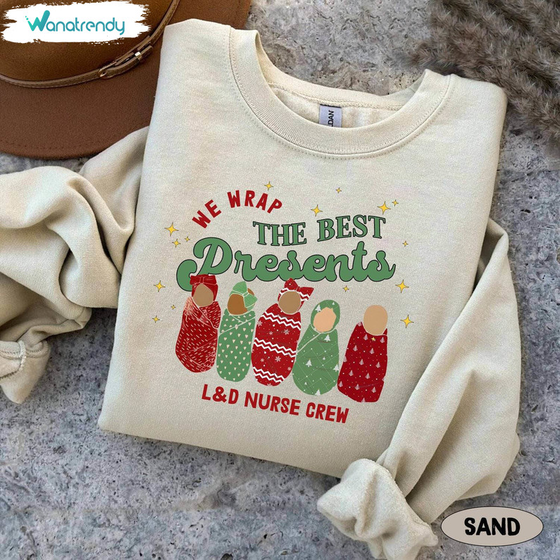 Labor And Delivery Nurse Shirt, Christmas Holiday Long Sleeve Short Sleeve