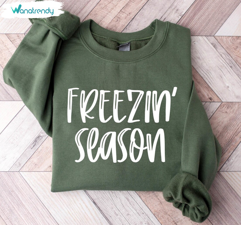Freezin Season Vintage Shirt, Holiday Season Long Sleeve Short Sleeve