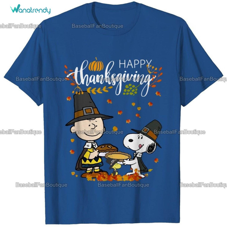 Snoopy Thanksgiving Shirt, Trendy Sweater Short Sleeve