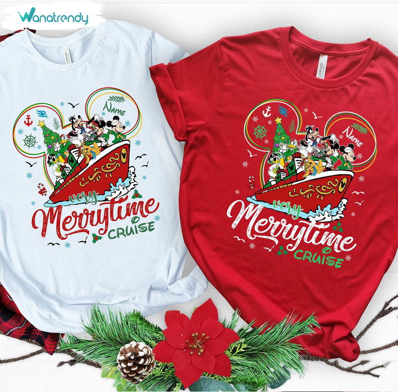 Disney Very Merrytime Cruise 2023 Shirt, Christmas Family Hoodie Long Sleeve