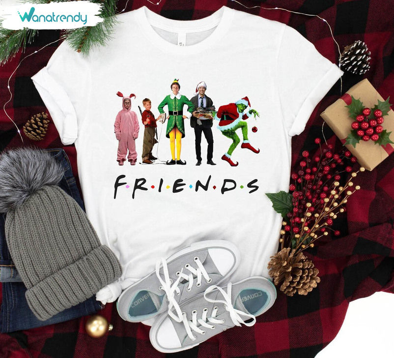 Christmas Movie Watching Shirt, Christmas Friends Long Sleeve Unisex T Shirt
