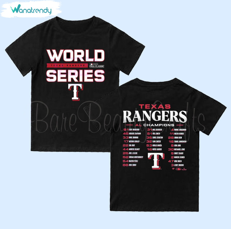 Texas Rangers 2023 Shirt, World Series Champions Long Sleeve Unisex Hoodie