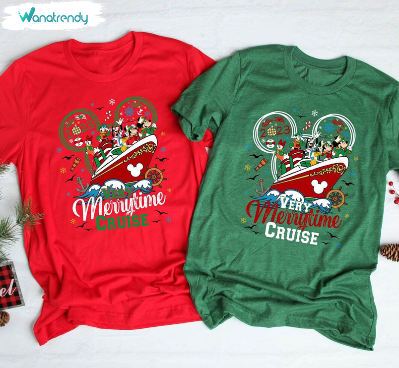 Very Merrytime Cruise 2023 Shirt, Christmas Mickey And Friends Sweater Unisex Hoodie