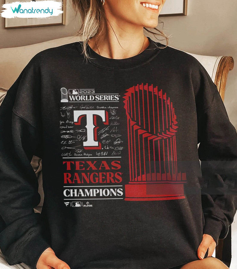 Texas Rangers 2023 Shirt, World Series Champions Crewneck Sweatshirt Sweater