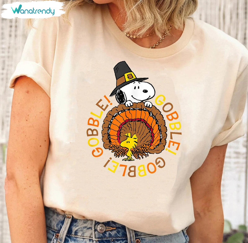 Snoopy Thanksgiving Cute Shirt, Snoopy And Woodstock Unisex Hoodie Sweater