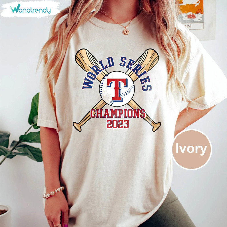 Texas World Series Champions Shirt, Rangers Baseball Tee Tops Unisex Hoodie