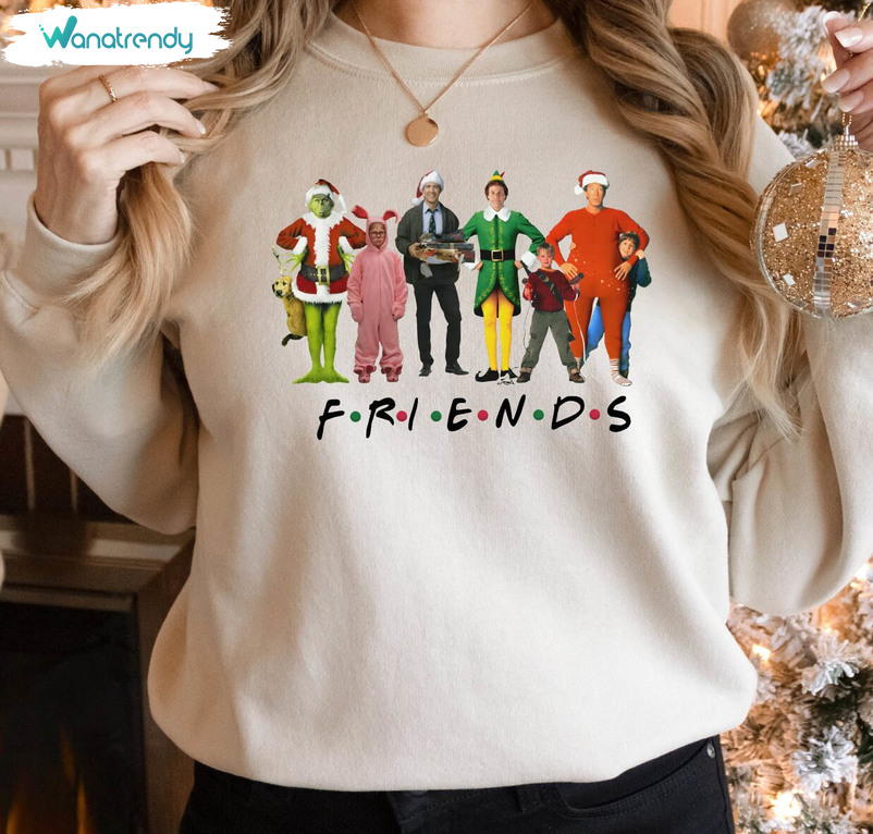 Christmas Movie Sweatshirt, Christmas Movies Characters Crewneck Sweatshirt Unisex Hoodie