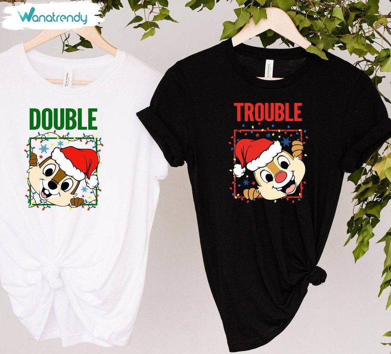 Disney Couples Chip And Dale Shirt, Christmas Funny Long Sleeve Short Sleeve