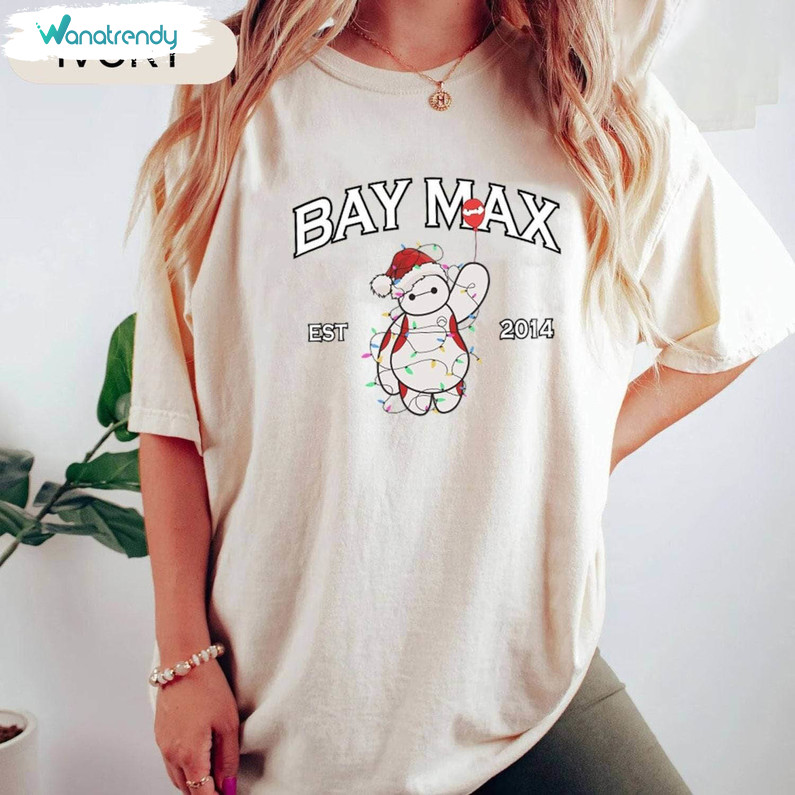 Disney Baymax Christmas Funyn Shirt, Christmas Tee Tops Crewneck Sweatshirt