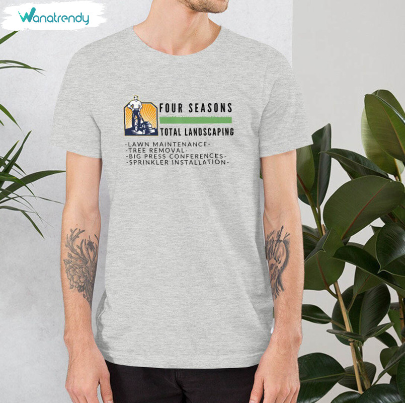 Four Seasons Total Landscaping Shirt, Lawn Care Big Press Conferences Long Sleeve Tank Top