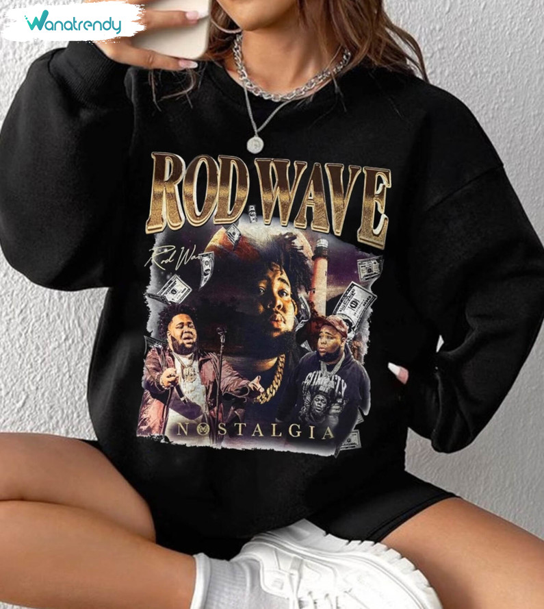 Rod Wave Nostalgia Rap Music Shirt, Rod Tour 2023 Concert Hoodie Short Sleeve