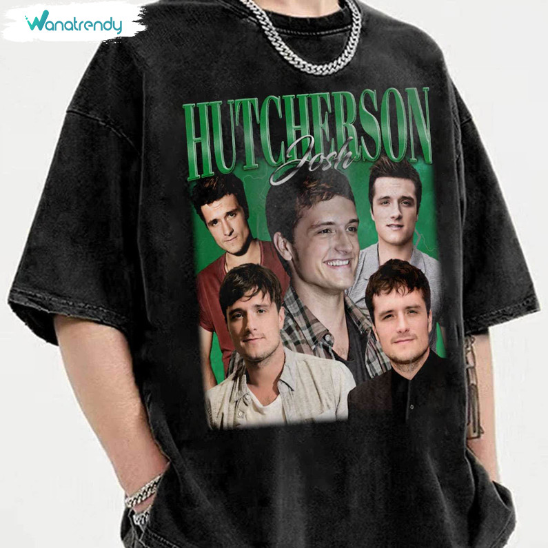 Hutcherson Josh Vintage Shirt, I Love Josh Tee Tops Short Sleeve