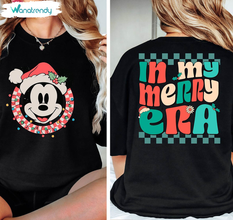 Disneyland In My Merry Era Shirt, Mickey Christmas Long Sleeve Sweater