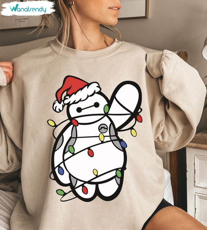 Cute Disney Baymax Christmas Shirt, Christmas Sweater Tee Tops