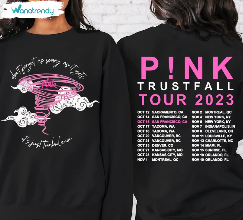 Pink Concert Sweatshirt, Trustfall Album Sweater Crewneck Sweatshirt