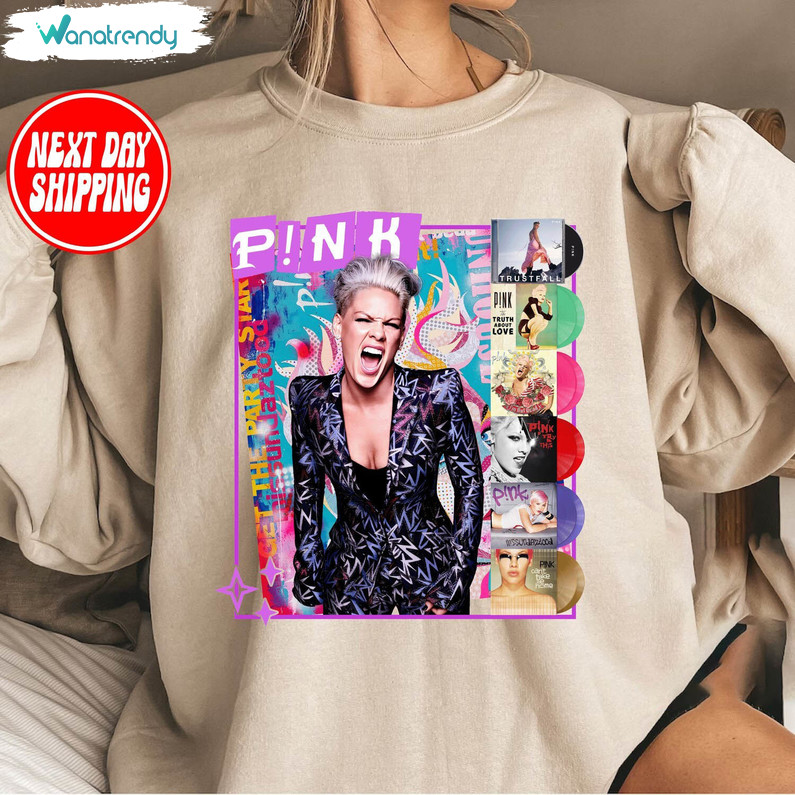 Pink Concert Sweatshirt, Pink Music Tour Unisex Hoodie Tee Tops