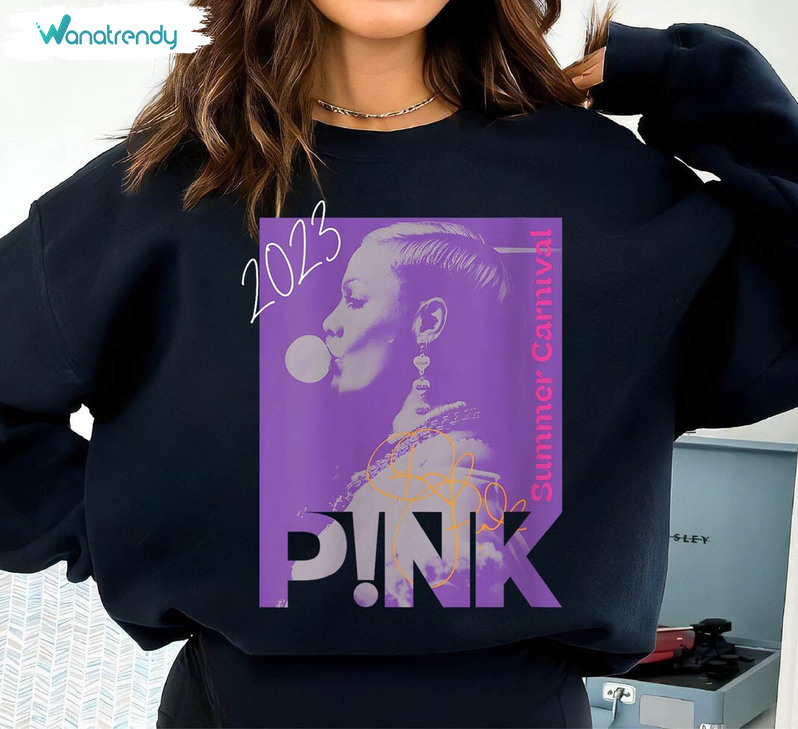 Pink Concert Sweatshirt, Pink Singer Tour Music Festival Unisex Hoodie Tee Tops