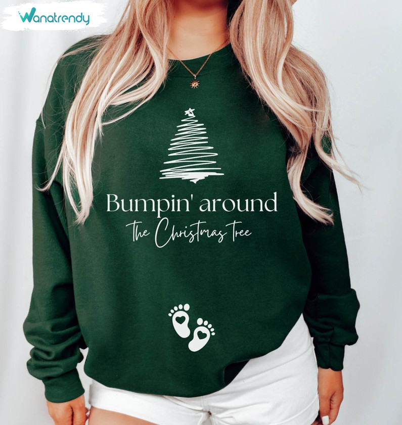Christmas Pregnancy Announcement Shirt, Maternity Jumper Sweater Tee Tops