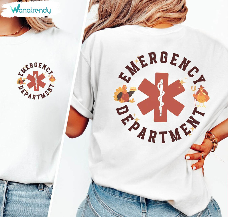 Emergency Department Trendy Shirt, Thankful Er Nurse Tee Tops Unisex T Shirt