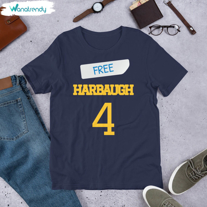 Free Harbaugh Shirt, Michigan Vs Everybody Short Sleeve Long Sleeve