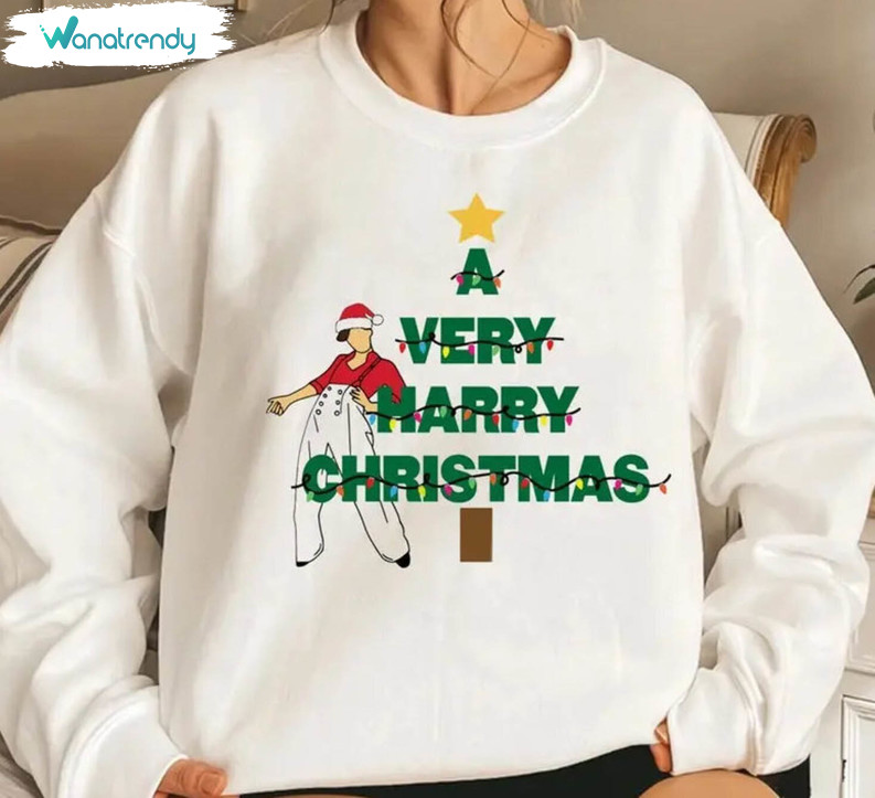 Very Harry Christmas Harry Styles Shirt, Have Yourself A Harry Little Christmas Crewneck Sweatshirt
