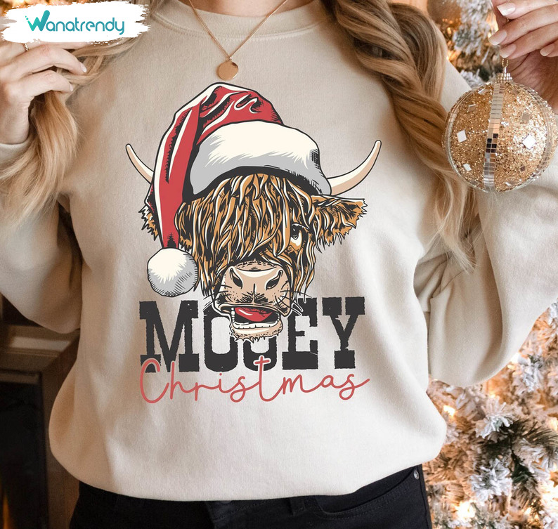 Mooey Christmas Shirt, Christmas Cow Tee Tops Unisex Hoodie