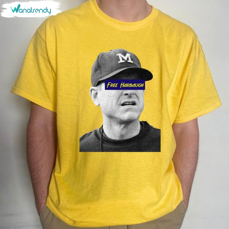 Free Harbaugh Michigan Shirt, Trendy Short Sleeve Long Sleeve