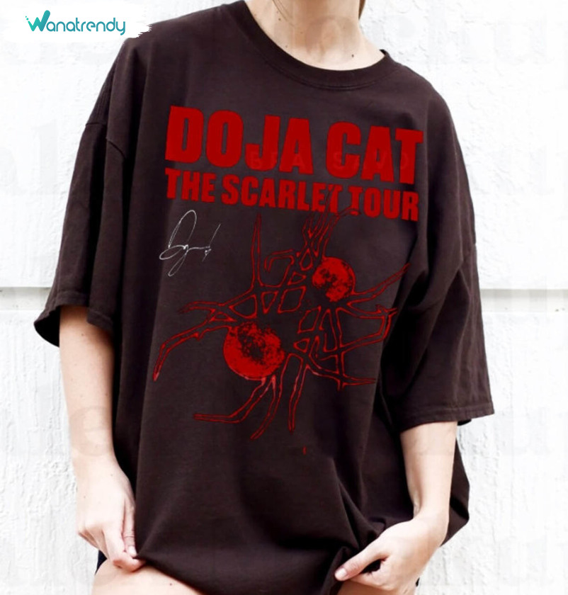 Scarlet Tour 2023 Shirt, Doja Album Vintage Short Sleeve Crewneck Sweatshirt