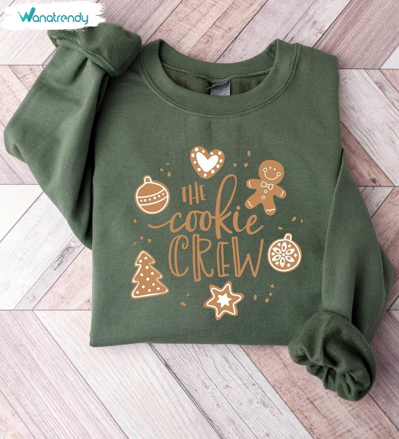 The Cookie Crew Sweatshirt, Christmas Baking Crew Long Sleeve Unisex T Shirt