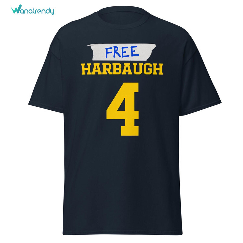 Free Harbaugh Shirt, Trendy Crewneck Sweatshirt Tee Tops