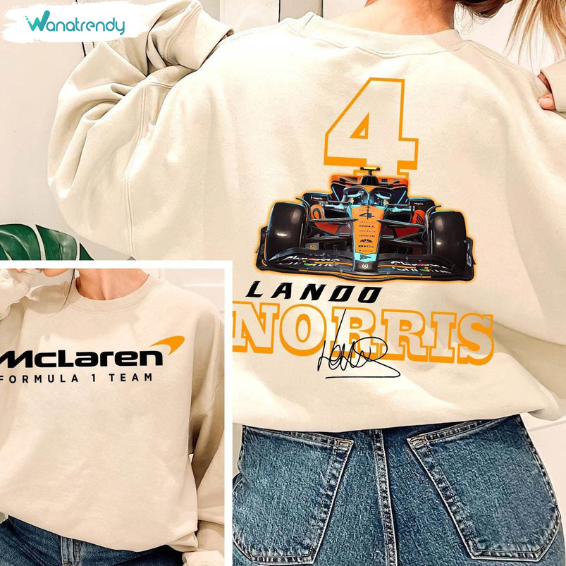 Lando Norris Formula One Shirt, F1 Two Sides Unisex T Shirt Crewneck Sweatshirt